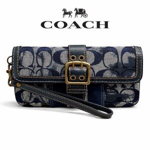 Coach Y2K vintage denim wristlet